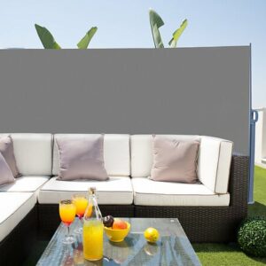Rideau de terrasse 1.60x3m gris anthracite