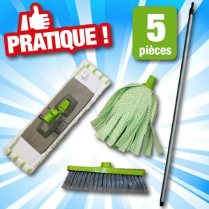 KIT DE NETTOYAGE DES SOLS + DEPOUSSIERAGE - 5 PIÈCES