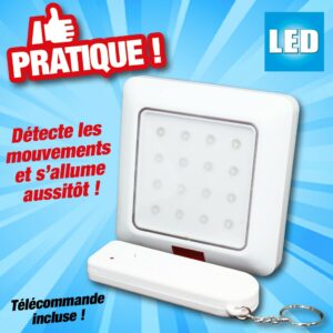 LAMPE LED AVEC DÉTECTEUR DE LUMIERE ET TÉLÉCOMMANDE