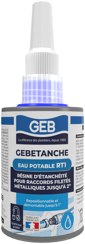 Résine d'étanchéitée RT1 GEB pour raccords filetés métalliques coniques 75ml