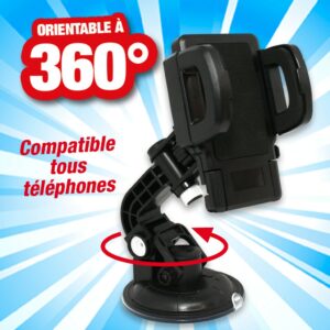 SUPPORT TÉLÉPHONE UNIVERSEL ROTATIF SUR 360°