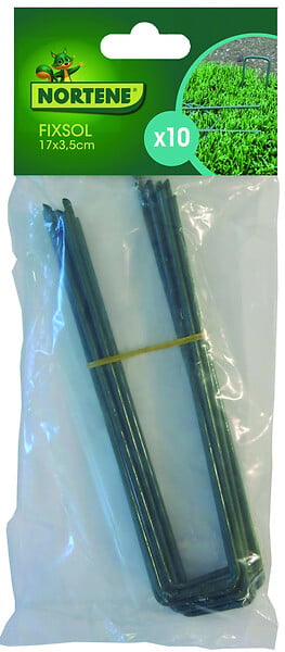 Agrafes fixation Vert 17x3.5cm - Lot de 10
