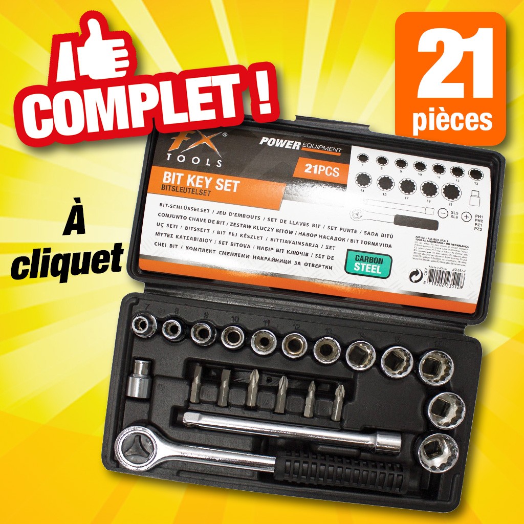 Clés vissage 21 pièces
