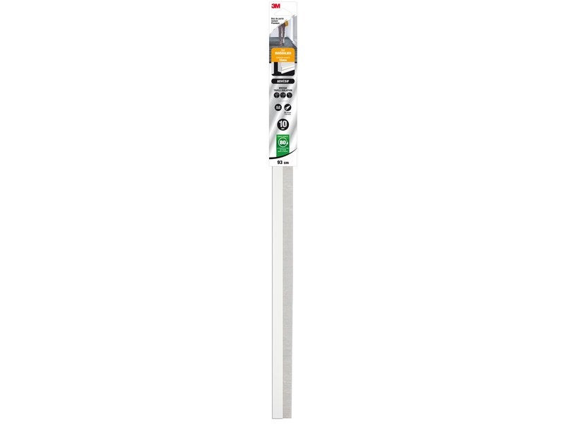 Bas De Porte Adhésif Sol Irregulier Premium, L.93 Cm Blanc