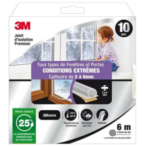 Joint Porte/Fenêtre Très Mauvais Etat Premium 2 À 6mm X 6m Transparent