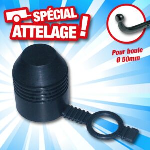 cache boule d attelage caoutchouc diam 50mm antivol