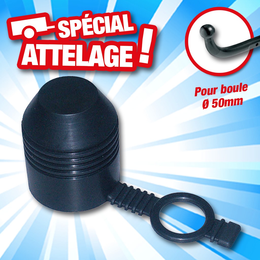 cache boule d attelage caoutchouc diam 50mm antivol