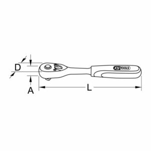 Cliquet 72 dents extra plat ULTIMATE 1/2'' - KS TOOLS - 920.1200
