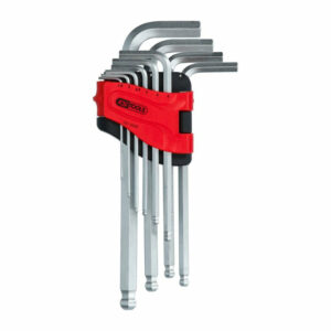 Jeu de 10 clés mâles longues coudées 6 pans et tête sphérique, 1,5 à 10 mm - KS TOOLS - 151.5000