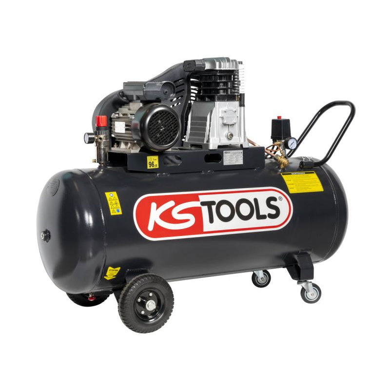 Compresseur sur cuve 200 L - 10 bar - 3 CV -220 V Mono - KS TOOLS - 165.0805