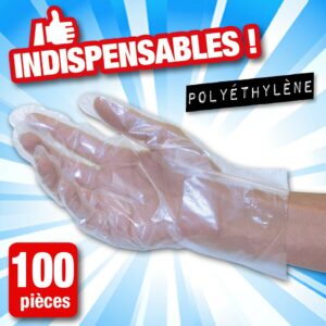 Gants polyéthylène (lot de 100 pièces)