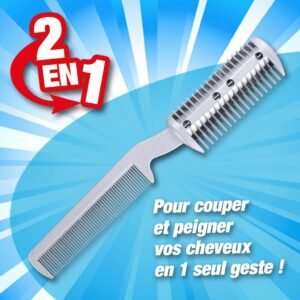 Coupe cheveux deux lames avec peigne