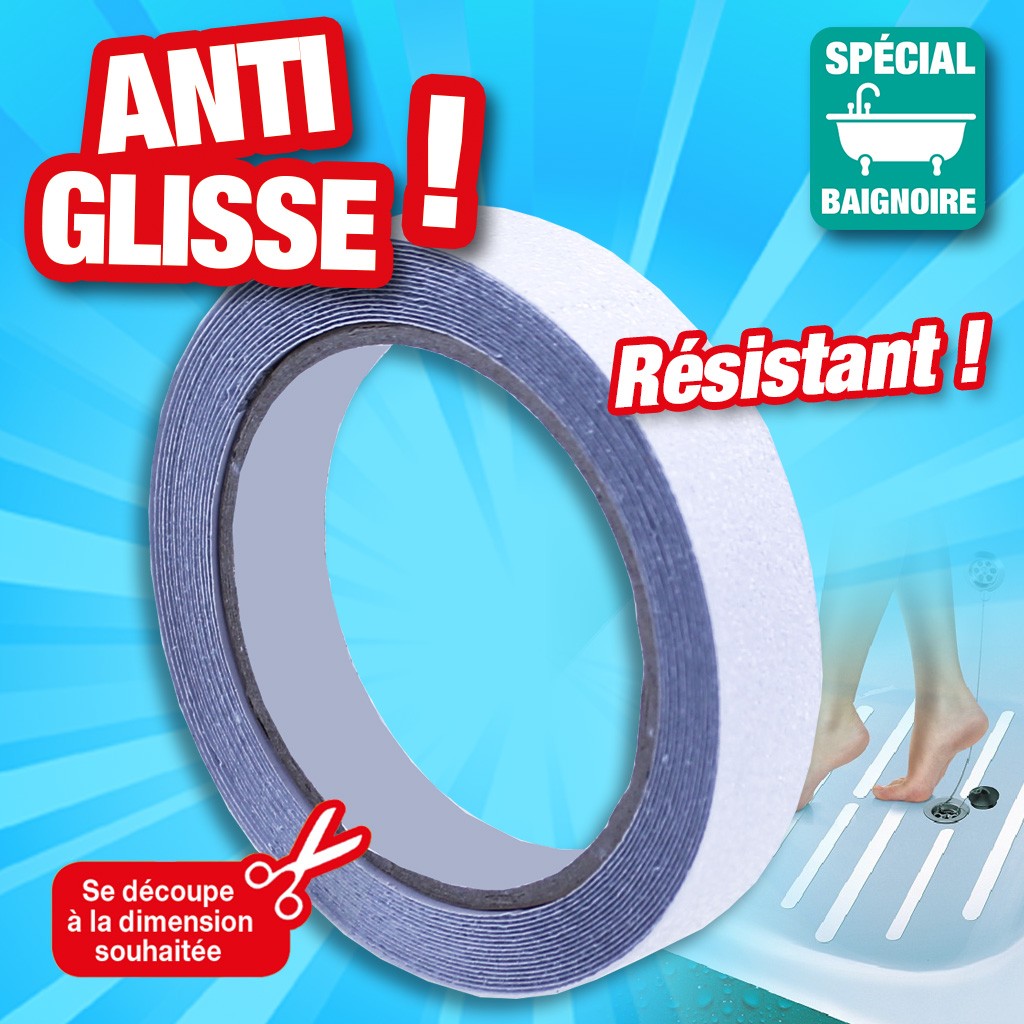 Ruban anti glisse baignoire