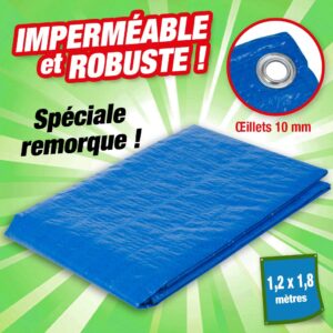 Bâche remorque pour voiture 1,2x1,8 mètre