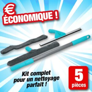 Lot de 5 ustensiles pour nettoyer les vitres de votre maison
