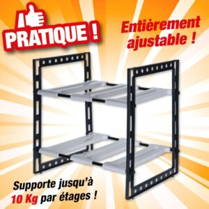 rayonnage rangement sous évier ajustable
