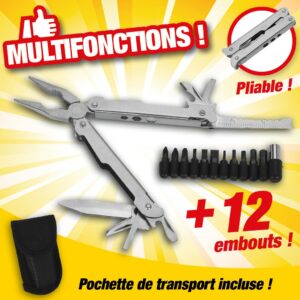 Pince multi-fonctions, 25 fonctions, en inox