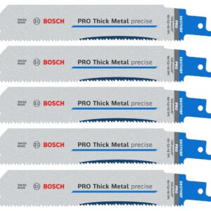 5 lames de scie sabre PRO Thick Metal precise S937HBF 150 x 25 x 1,1 mm BOSCH 2608658997