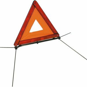 Triangle de signalisation Voiture - Triangle de présignalisation - Pieds tubulaires avec intérieur Souple obligatoire - Dimensions: 43 x 38 x 38 cm