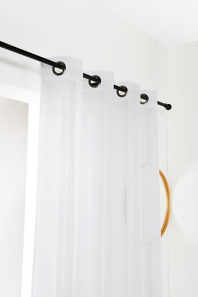 Voilage fantaisie - Jacquard blanc - 140x240cm