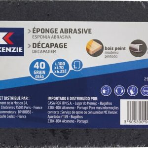 Eponge abrasive - Grain 40 - 100x70x25mm