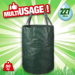 Sac à déchets 227 litres multi-usages avec poignées