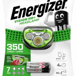 Lampe frontale Vision HD Plus Led Energizer 3AAA piles incluses