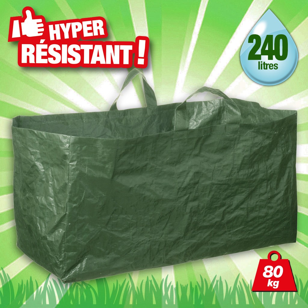 Sac de transport coffre voiture multi-usages avec poignées max 80 kg 240 L