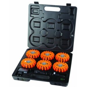 6 balises de signalisation à leds rechargeables et magnétiques + coffret TALIAPLAST 500205
