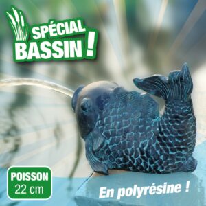 Gargouille Poisson - Ø9-13 mm - H22 cm
