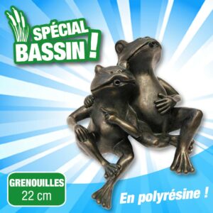 Gargouille Grenouilles (2) - Ø9-13 mm - H22 cm
