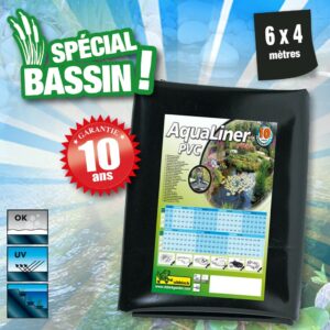 AQUALINER - bâche pour bassin - PVC, préemballé,  6 x 4 m
