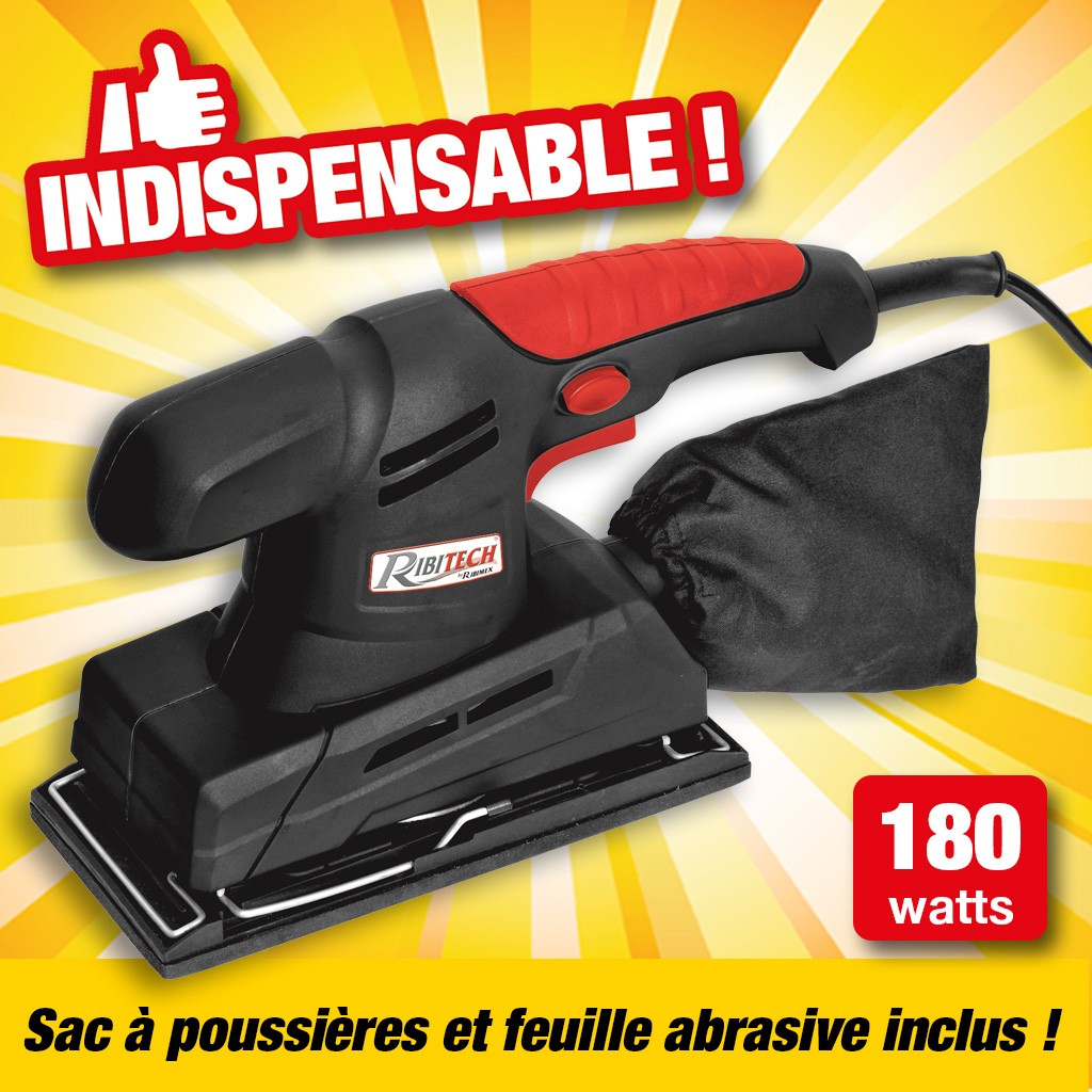 ponceuse vibrante rectangulair 180w plateau 90x187mm