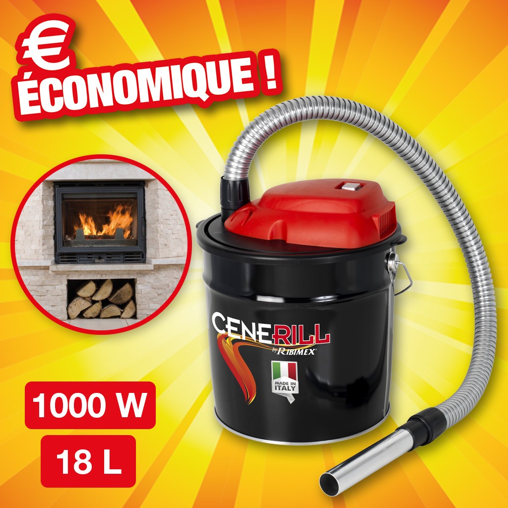 aspirateur cendres "cenerill" electrique 18l 1000w