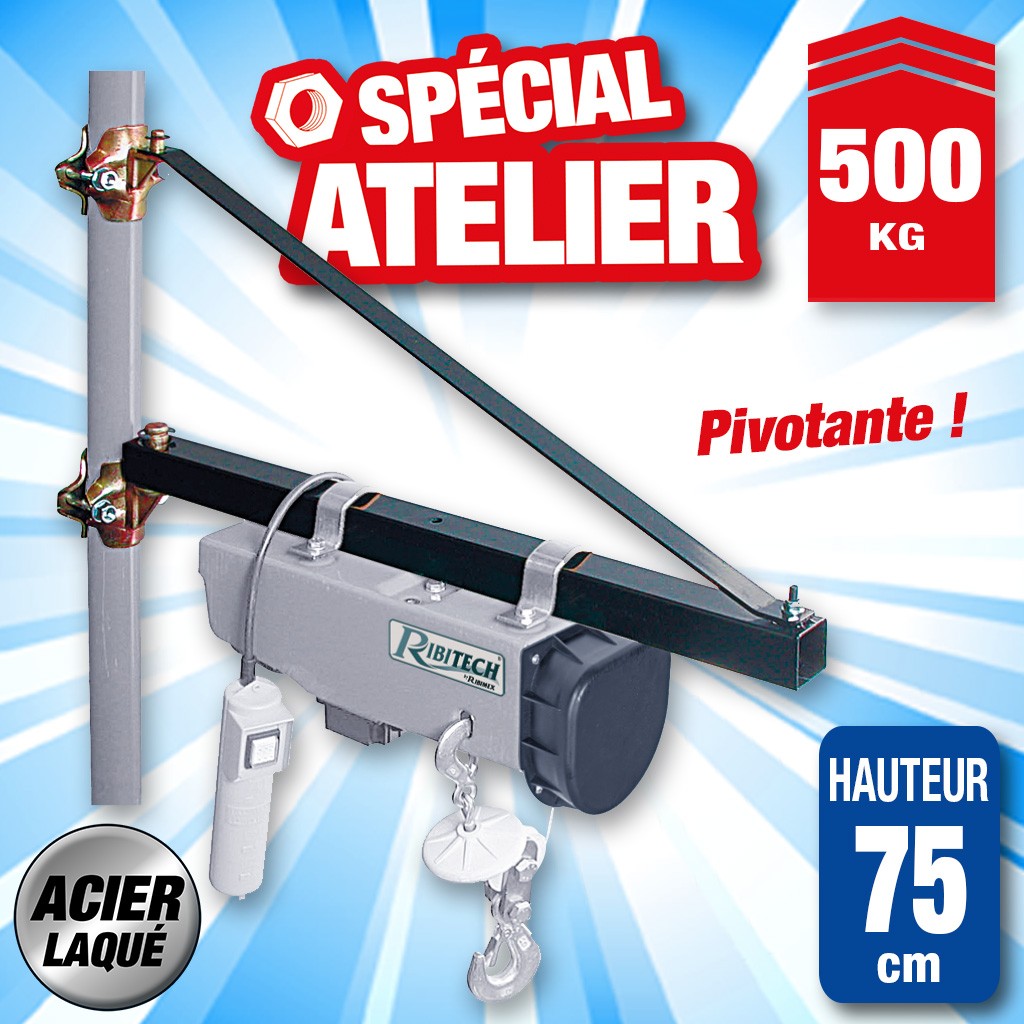 potence pivotante 75cm 500kg