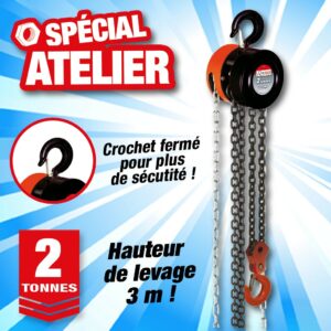 palan a chaine 2 tonnes