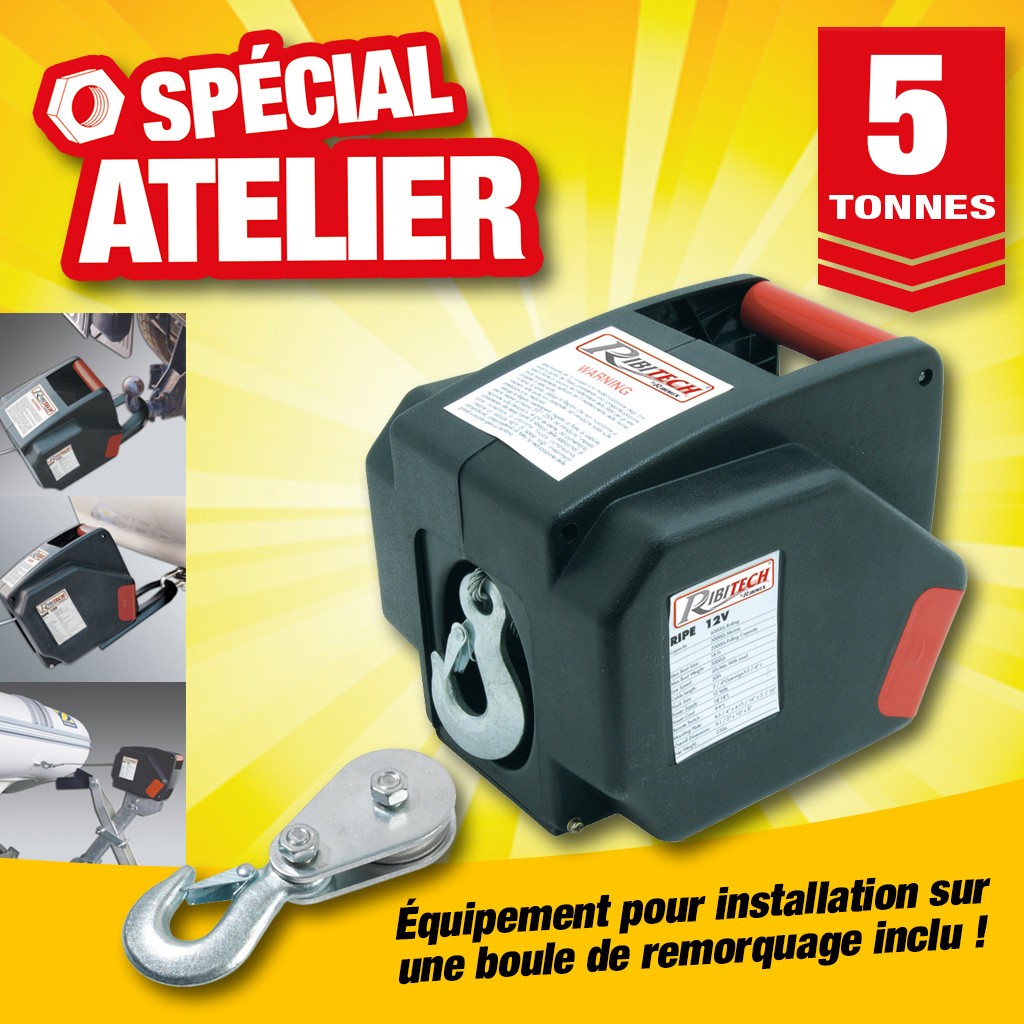 treuil 12v 300w 25a