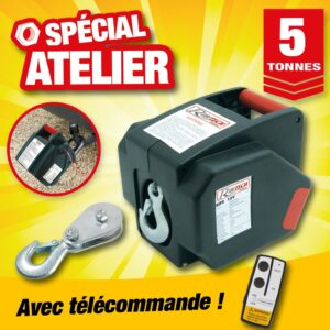 treuil 12v avant/arriere :300w + telecommande radio