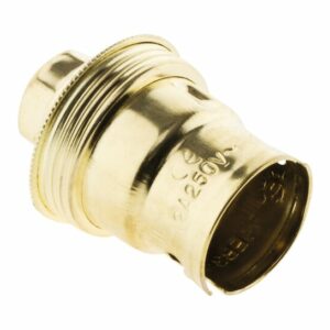 Douille à baïonnette B22. 150 W. coloris or acier laitonné 1 bague