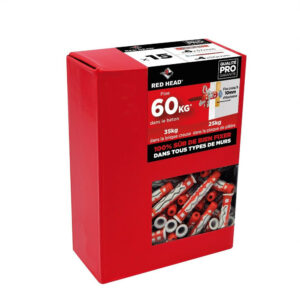70 chevilles couleur RED HEAD, Diam.6 mm