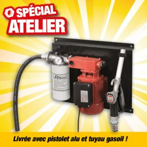 pompe gas oil gros debit sur plaque + filtre + refoulement 4m
