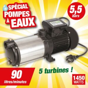 pompe surface multi-cel 5 turb inox autoamorcante 1450w