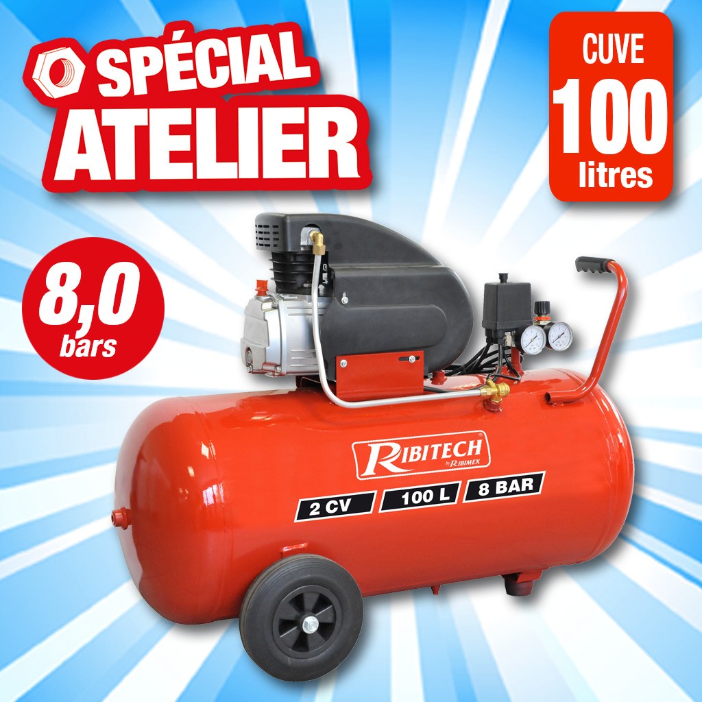 compresseur 2hp 100l