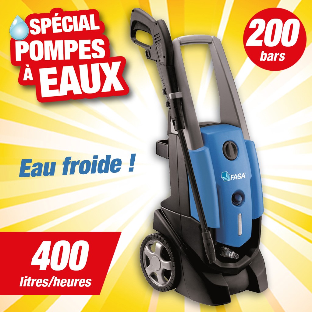 Nettoyeur haute pression 140 bar 400 litres/heure pour voiture, vélo, terrasse, jardin