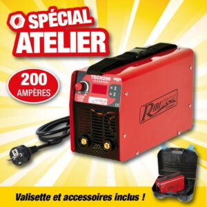 poste souder inverter tech200 200 amperes complet en malette