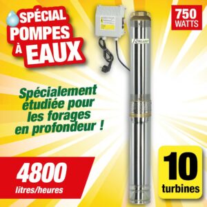 pompe grde profondeur 67m 750w multicellulaire