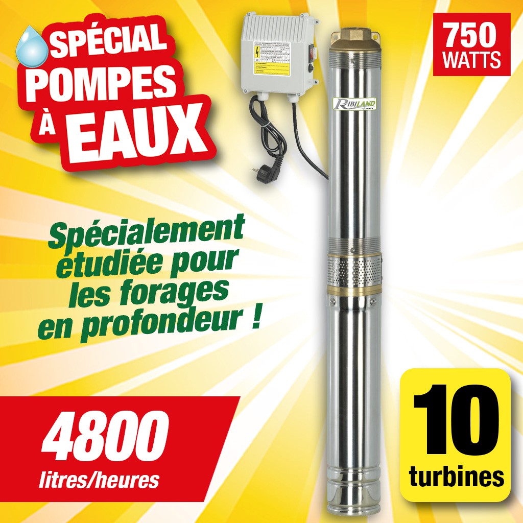 pompe grde profondeur 67m 750w multicellulaire