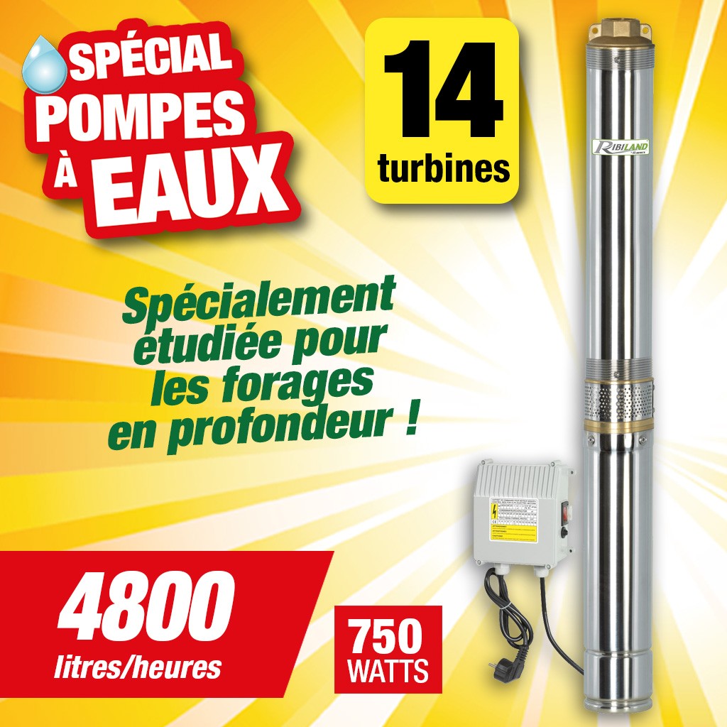 pompe grde profondeur 95m 750w multicellulaire