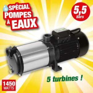 pompe surface multicellulaire 5 turbines inox triphasee