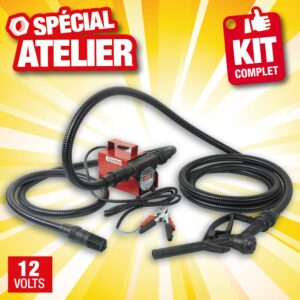kit pompe gasoil 12v 40l/min + tuyau + crepine et pistolet